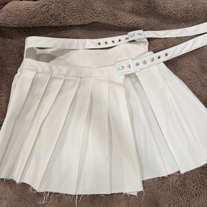 Dolls Kill white mini skirt. Size small. Color white.